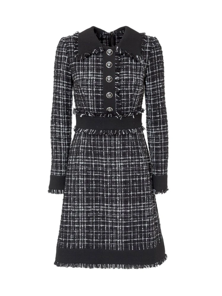 Dolce & Gabbana Tweed Midi Dress - Multi 1 Dolce & Gabbana Tweed Midi Dress - Multi