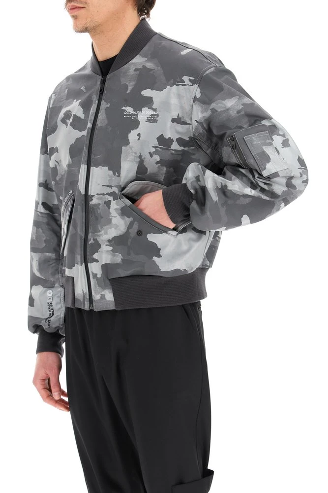 Dolce & Gabbana Camouflage Print Bomber Jacket - Grey 5 Dolce & Gabbana Camouflage Print Bomber Jacket - Grey - Image 5