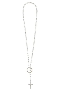 ( New Season ) Dolce & Gabbana Rosario Necklace - Silver