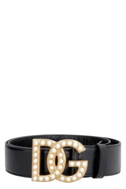 Dolce & Gabbana DG Logo Buckle Belt - Black