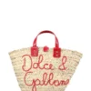 Dolce & Gabbana Kendra Logo Embroidered Tote Bag - Beige