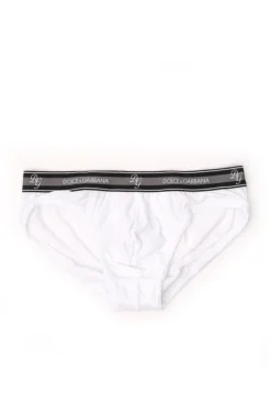 Dolce & Gabbana Logo Embroidered Briefs - White