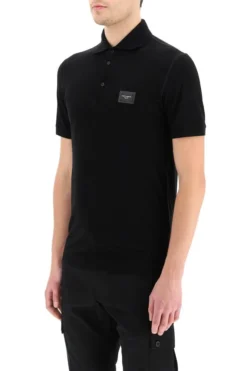 ( New Season ) Dolce & Gabbana Logo Patch Polo Shirt - Black -Cheap Vestureo Store 1d1cb54422cc21496f973c4e42d8102b