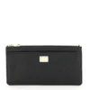 Dolce & Gabbana Logo Plaque Zipped Cardholder - Black
