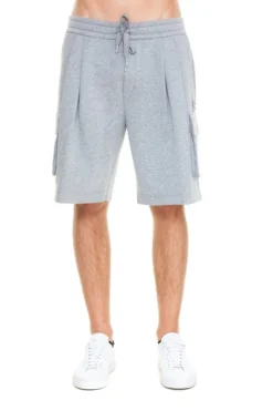 ( New Season ) Dolce & Gabbana DG Logo Cargo Jogging Shorts - Grey