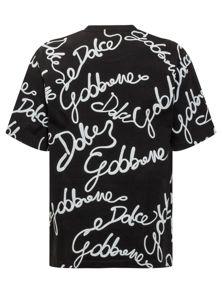 Dolce & Gabbana Allover Signature Logo T-Shirt - Black 2 Dolce & Gabbana Allover Signature Logo T-Shirt - Black - Image 2