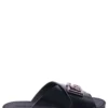 ( New Season ) Dolce & Gabbana Logo Plaque Crossover Slides - Black
