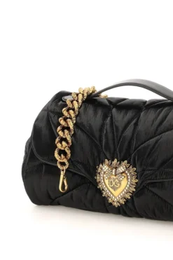 Dolce & Gabbana Devotion Large Quilted Shoulder Bag - Black -Cheap Vestureo Store 1db28410afabd120f730a422091e10f4