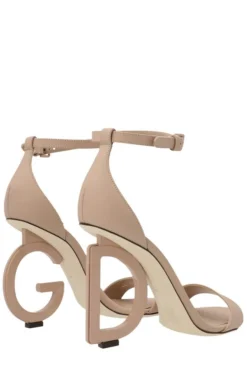 ( New Season ) Dolce & Gabbana DG Heel Open Toe Sandals - Pink -Cheap Vestureo Store 1e28267464596dadff9d46095438a063