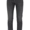( New Season ) Dolce & Gabbana Straight Leg Faded Effect Jeans - Grey