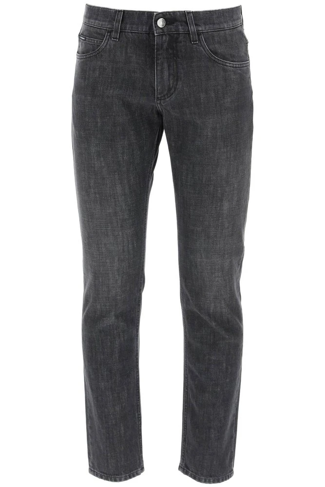 ( New Season ) Dolce & Gabbana Straight Leg Faded Effect Jeans - Grey 1 ( New Season ) Dolce & Gabbana Straight Leg Faded Effect Jeans - Grey
