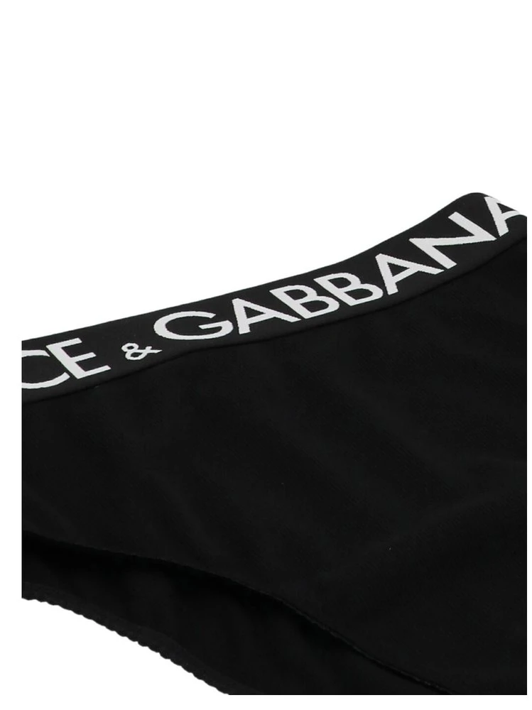 ( New Season ) Dolce & Gabbana High-Waisted Logo Waistband Briefs - Black 3 ( New Season ) Dolce & Gabbana High-Waisted Logo Waistband Briefs - Black - Image 3