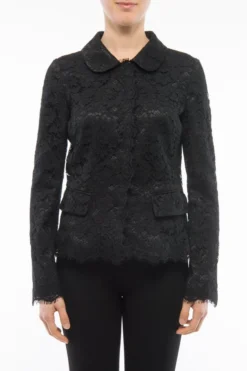 Dolce & Gabbana Long Sleeved Lace Jacket - Black