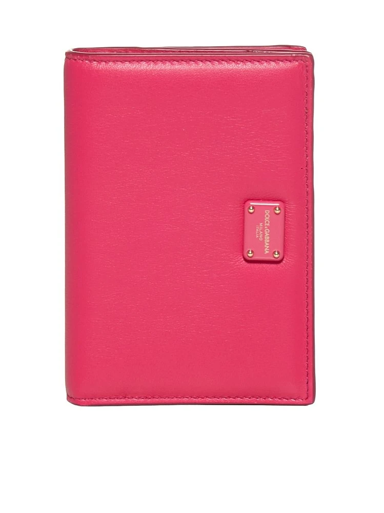 Dolce & Gabbana Logo Plaque Wallet - Pink 1 Dolce & Gabbana Logo Plaque Wallet - Pink