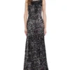 ( New Season ) Dolce & Gabbana Round Neck Sequin-Embellished Maxi Dress - Multi