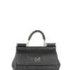 ( New Season ) Dolce & Gabbana Sicily Small Tote Bag - Black