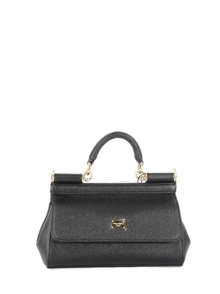 ( New Season ) Dolce & Gabbana Sicily Small Tote Bag - Black 1 ( New Season ) Dolce & Gabbana Sicily Small Tote Bag - Black
