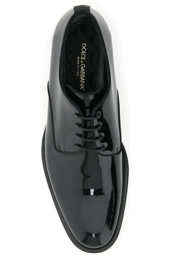 ( New Season ) Dolce & Gabbana Lace-Up Derby Shoes - Black 4 ( New Season ) Dolce & Gabbana Lace-Up Derby Shoes - Black - Image 4