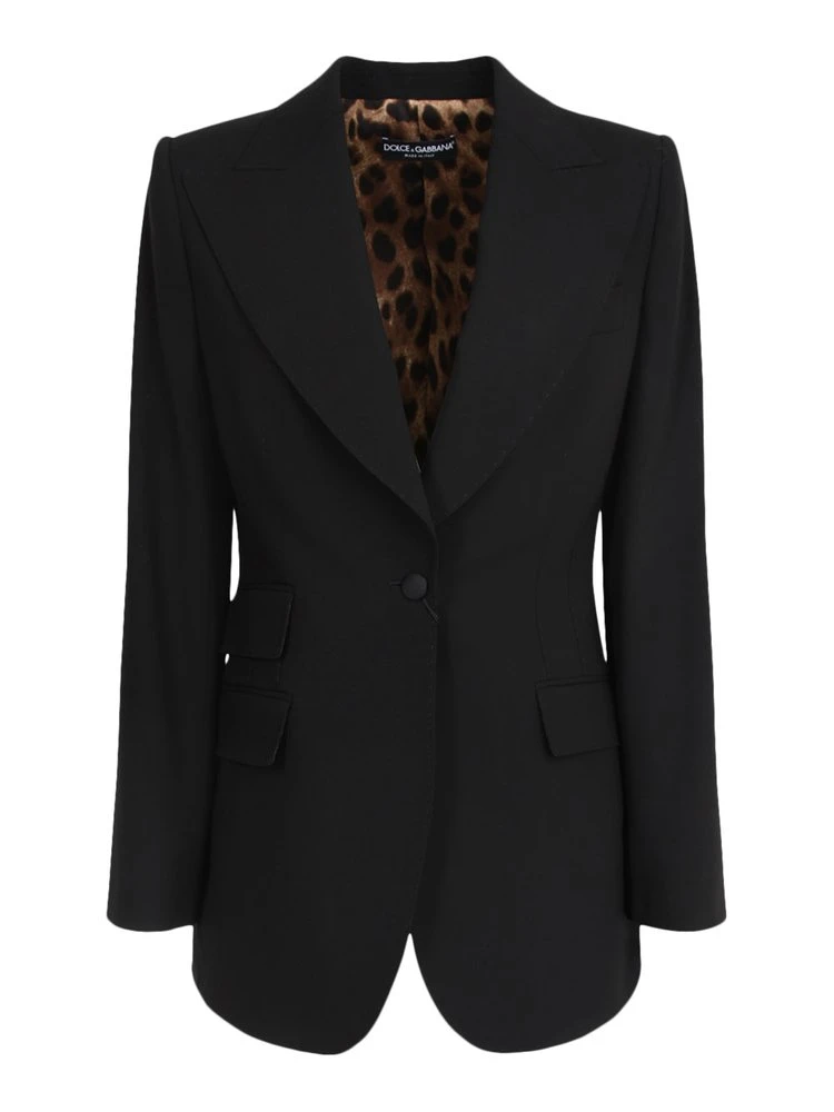 Dolce & Gabbana Single-Breasted Tailored Blazer - Black 1 Dolce & Gabbana Single-Breasted Tailored Blazer - Black