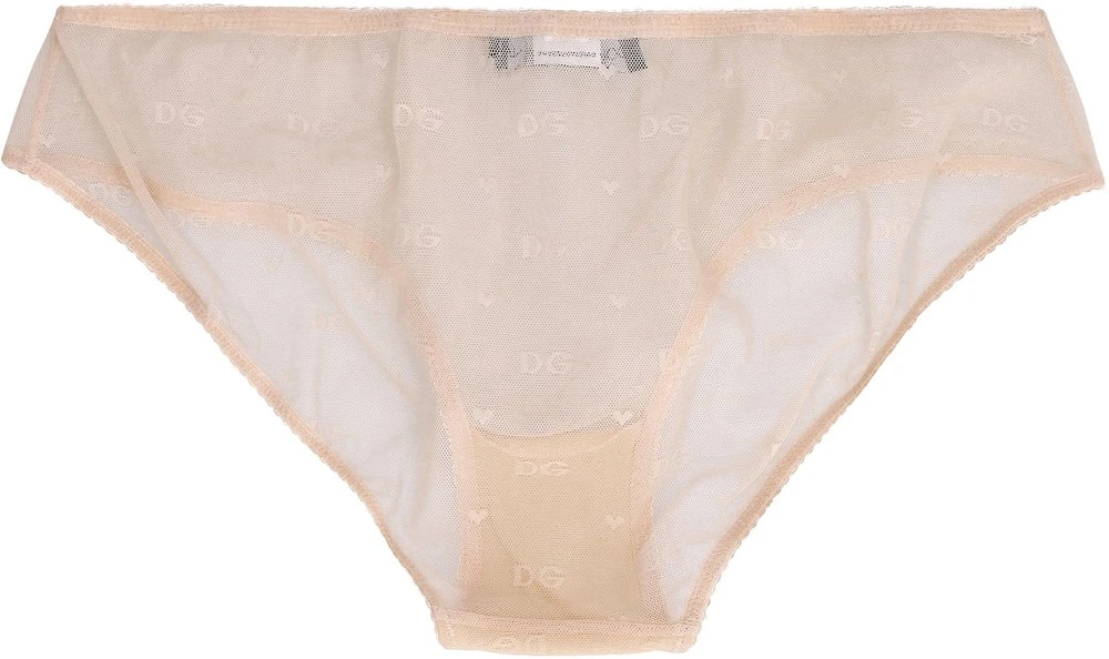 ( New Season ) Dolce & Gabbana Jacquard Tulle Briefs - Beige 1 ( New Season ) Dolce & Gabbana Jacquard Tulle Briefs - Beige