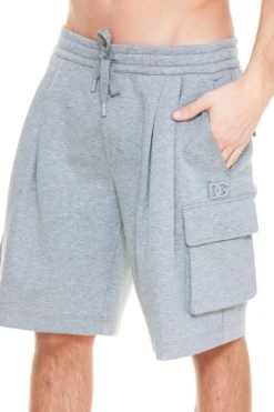 ( New Season ) Dolce & Gabbana DG Logo Cargo Jogging Shorts - Grey -Cheap Vestureo Store 21b940932ab19e6ce55bae7a2e9743a1