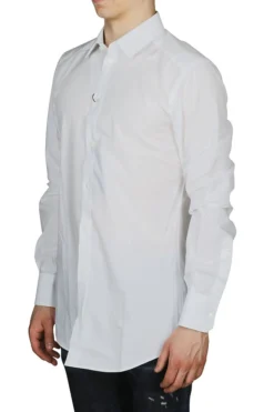 Dolce & Gabbana Jacquard Logo Tailored Shirt - White -Cheap Vestureo Store 224f51e82da30739cf62be234ded50fc