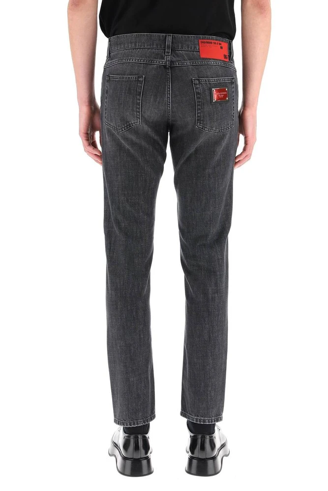 ( New Season ) Dolce & Gabbana Straight Leg Faded Effect Jeans - Grey 3 ( New Season ) Dolce & Gabbana Straight Leg Faded Effect Jeans - Grey - Image 3