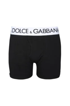 ( New Season ) Dolce & Gabbana Logo Waistband Boxers - Black