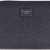 Dolce & Gabbana Logo Plaque Zip-Around Wallet - Black