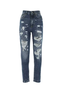 Dolce & Gabbana Distressed Tapered Jeans - Blue