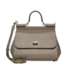 ( New Season ) Dolce & Gabbana Sicily Medium Tote Bag - Grey