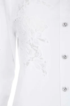 ( New Season ) Dolce & Gabbana Lace Detailed Shirt - White 5 ( New Season ) Dolce & Gabbana Lace Detailed Shirt - White -Cheap Vestureo Store 2420809230176e34b30f1490c05118b3