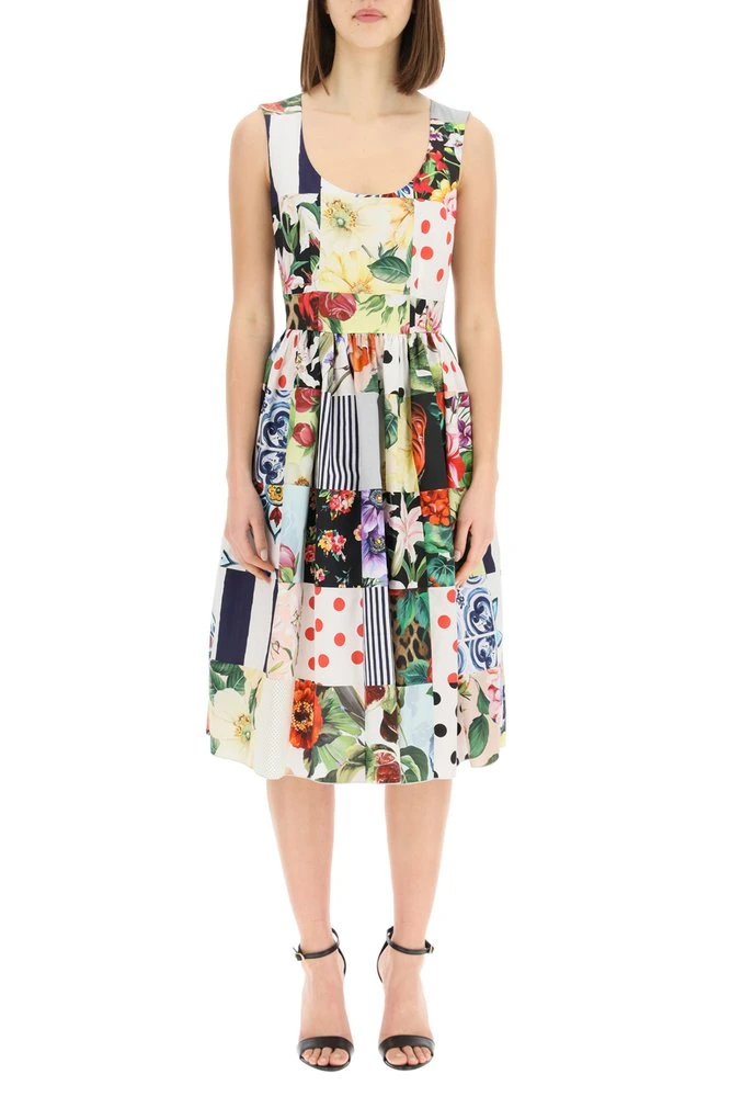 Dolce & Gabbana Floral Patchwork Dress - Multi 3 Dolce & Gabbana Floral Patchwork Dress - Multi - Image 3