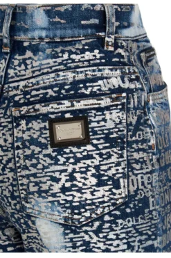 Dolce & Gabbana Allover Logo Printed Jeans - Multi -Cheap Vestureo Store 251cf59ca1beb509eb93a60837e8e7df