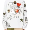 ( New Season ) Dolce & Gabbana DG Sport Graphic Print Crewneck Sweatshirt - Grey