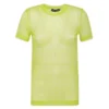 ( New Season ) Dolce & Gabbana Monogram Patterned Mesh T-Shirt - Green