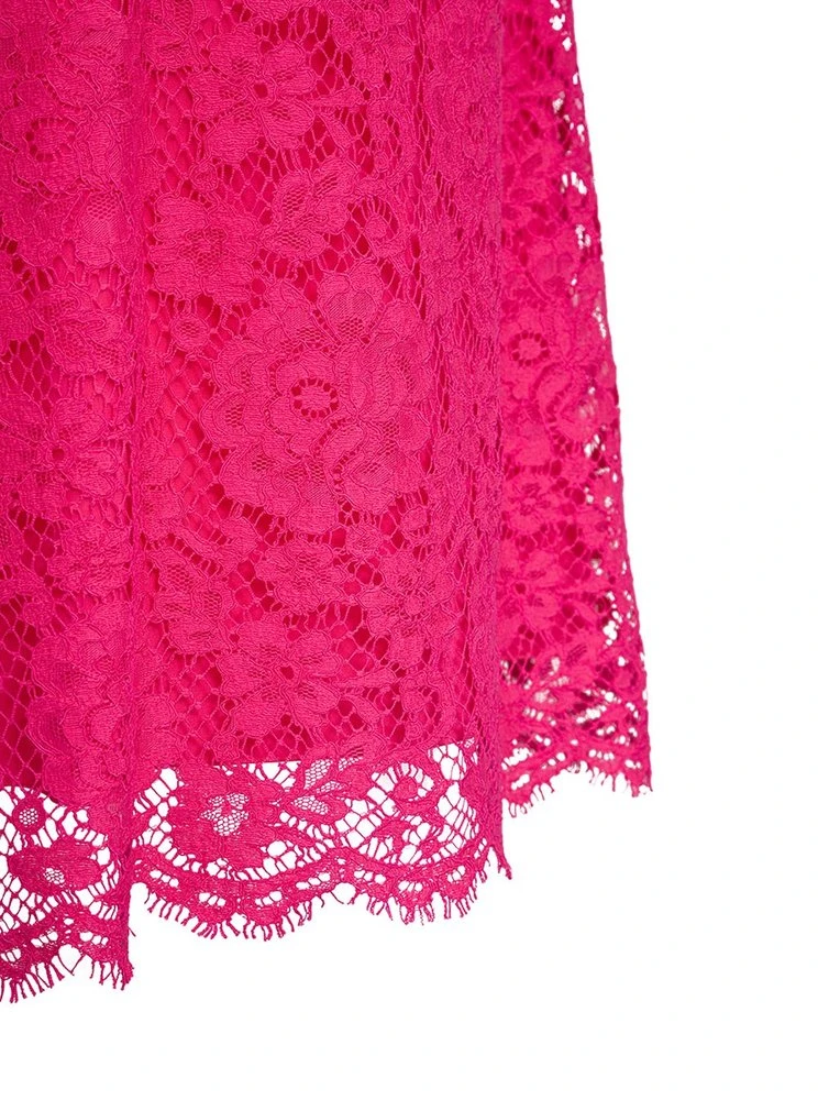 Dolce & Gabbana Lace Embroidered Mini Dress - Pink 6 Dolce & Gabbana Lace Embroidered Mini Dress - Pink - Image 6