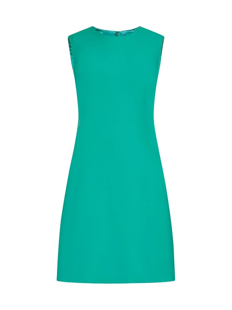 ( New Season ) Dolce & Gabbana Crewneck Sleeveless Midi Dress - Green 1 ( New Season ) Dolce & Gabbana Crewneck Sleeveless Midi Dress - Green