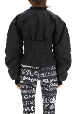 Dolce & Gabbana Bustier Detail Varsity Jacket - Black -Cheap Vestureo Store 2661269d5142c5db583b1386c76463d1