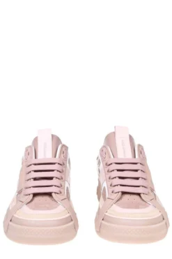 ( New Season ) Dolce & Gabbana Lace-Up Sneakers - Pink -Cheap Vestureo Store 26779843db7d614fb60538cf3d839f68