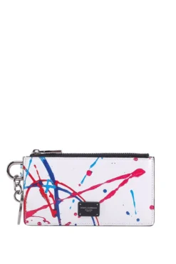 ( New Season ) Dolce & Gabbana Printed Logo Patch Cardholder - Multi