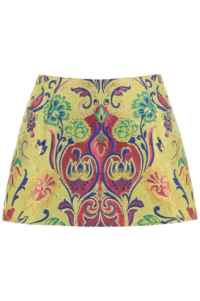 ( New Season ) Dolce & Gabbana All-Over Floral Embroidery Mini Skirt - Multi 1 ( New Season ) Dolce & Gabbana All-Over Floral Embroidery Mini Skirt - Multi