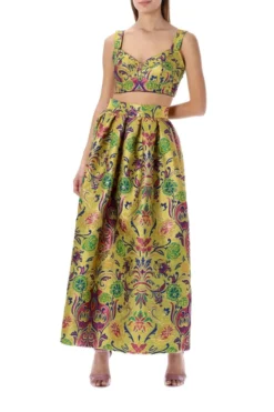 ( New Season ) Dolce & Gabbana Paisley-Printed Sweetheart Neck Cropped Top - Multi -Cheap Vestureo Store 26edee009dea036669943bd7e23e7fa6