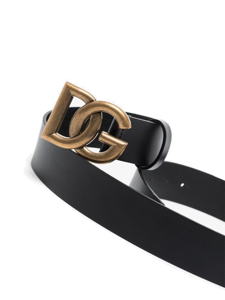 ( New Season ) Dolce & Gabbana DG Logo Belt - Black 2 ( New Season ) Dolce & Gabbana DG Logo Belt - Black - Image 2