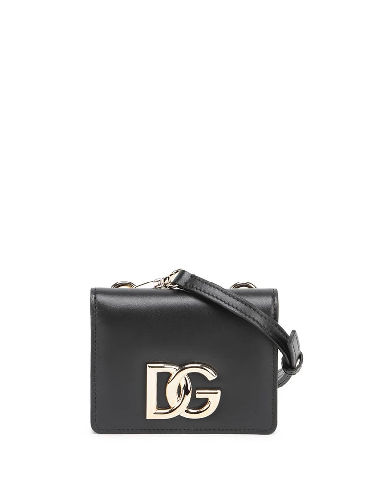 ( New Season ) Dolce & Gabbana DG Logo Plaque Mini Crossbody Bag - Black 1 ( New Season ) Dolce & Gabbana DG Logo Plaque Mini Crossbody Bag - Black