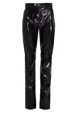 Dolce & Gabbana High-Shine Slim Fit Pants - Black