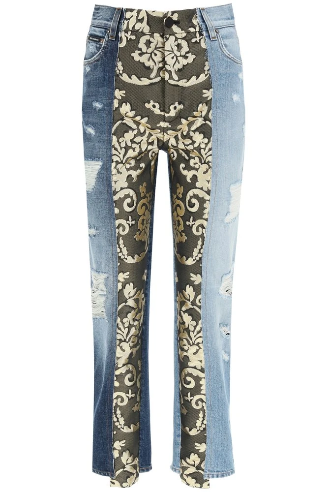 Dolce & Gabbana Patchwork Distressed Jeans - Multi 1 Dolce & Gabbana Patchwork Distressed Jeans - Multi
