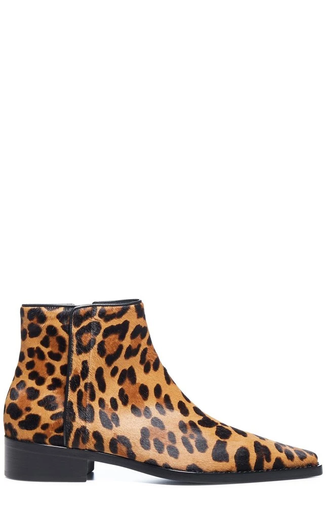 Dolce & Gabbana Leopard Pointed Toe Ankle Boots - Brown 1 Dolce & Gabbana Leopard Pointed Toe Ankle Boots - Brown