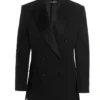 ( New Season ) Dolce & Gabbana V-Neck Double Breasted Blazer - Black