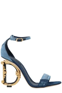 Dolce & Gabbana DG Heel Denim Sandals - Blue